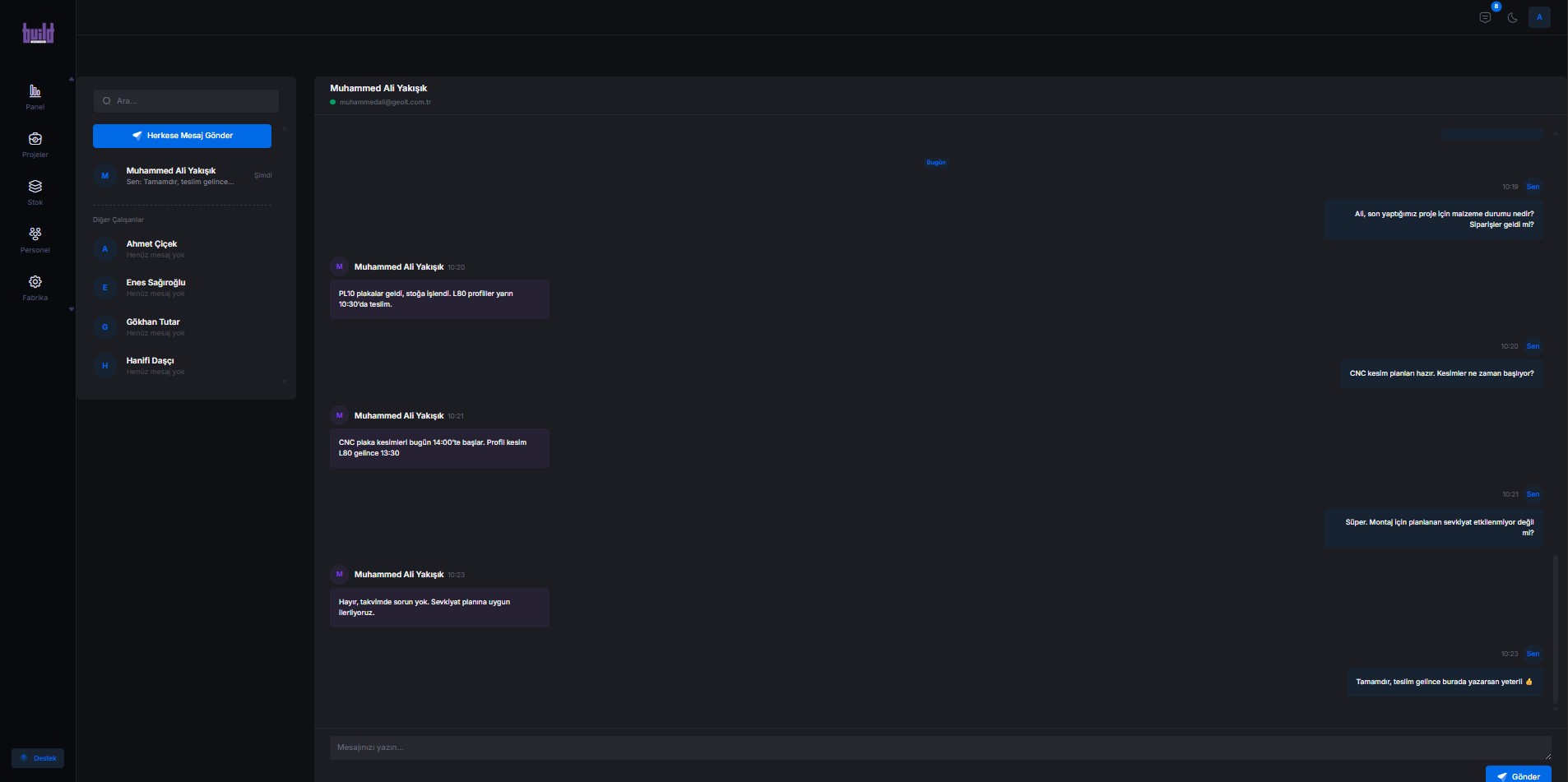 Kurum İçi Mesajlaşma